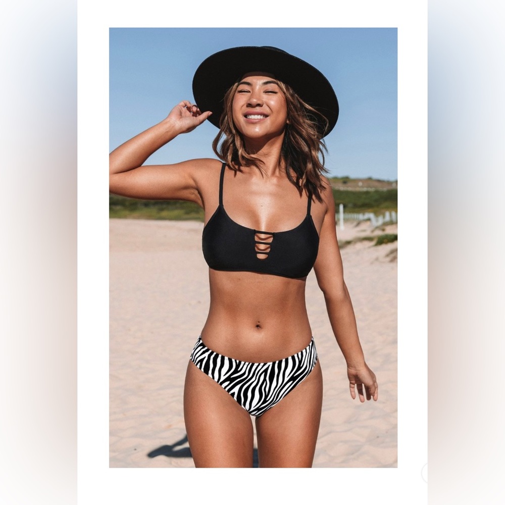 Cupshe Zebra Print Bikini Bottoms